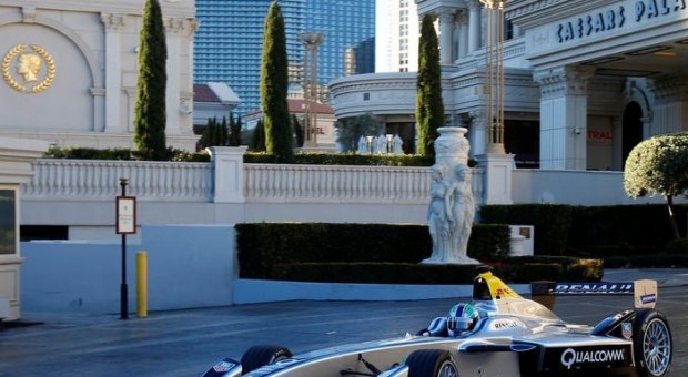 Formula E car performs maiden public demonstration run in Las Vegas