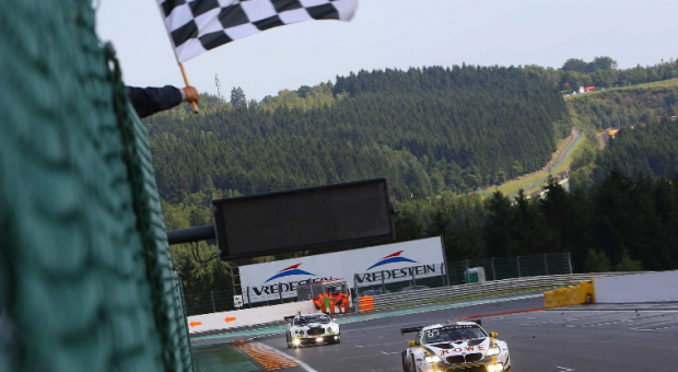 After back-to-back BMW victories: Four BMW M6 GT3s in action at the 2017 24 Hours of Spa-Francorchamps
