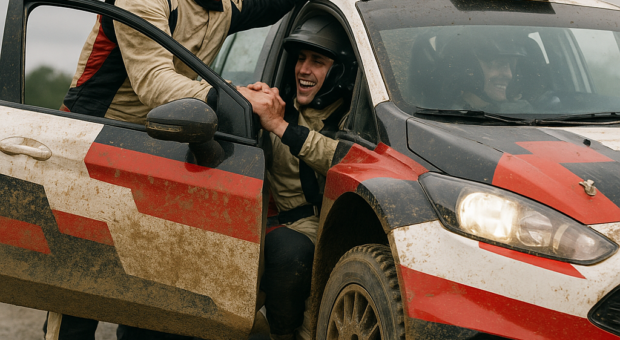 Post-stage reactions from drivers and co-drivers