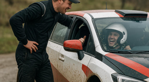 Post-stage reactions from drivers and co-drivers