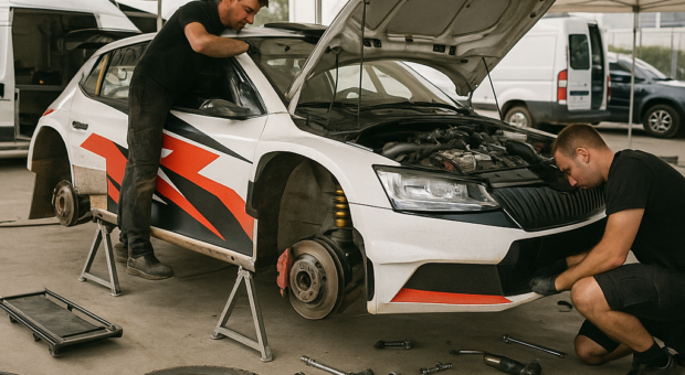Service park update: key repairs and last-minute fixes before the next stage