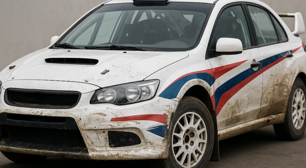How to spot accident repairs on a rally car